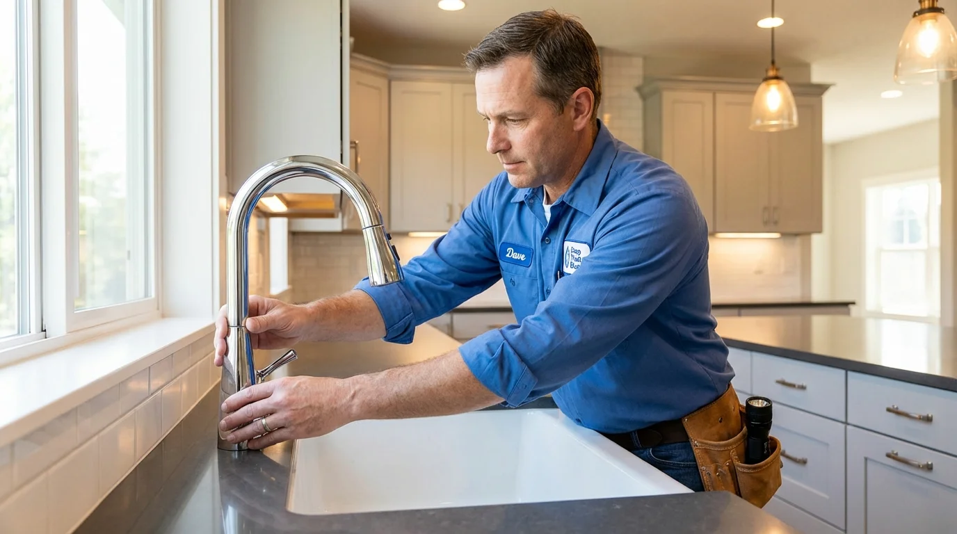 Kitchen faucet installation by Johns Plumbing LLC in Toppenish